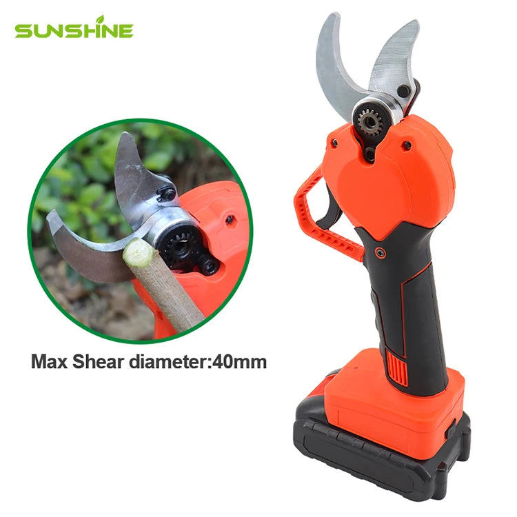 For 40mm Telescopic Electric Pruner SK-5 Steel Blade Soft Grip Plastic Handle 4-5 Hours Runtime-Industrial Grade Factory MegaBDM