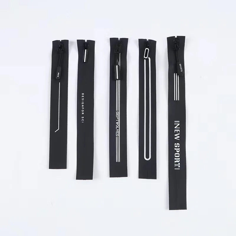 Custom Logo Waterproof Nylon Closed-End Long Chain Zipper 3# 5# Multi Color Printed Eco-Friendly Zippers for Bags & Apparel