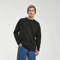 Imperio Shop High-Waisted Minimalist NEGRO Men's Breathable 100% Cotton Twill Oversized Loose-Fit Casual Print Full Sleeve Shirt