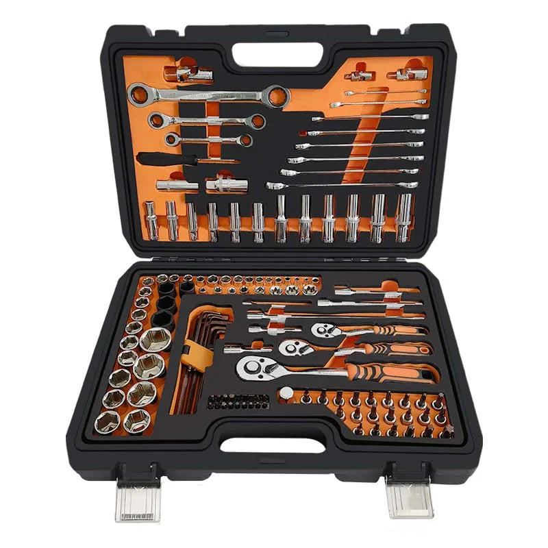 High End Eva Fixed Parts 128 Pcs Outillage Automobile Car Repair Tool Kit Socket Ratchet Wrench Tool Set for Vehicle