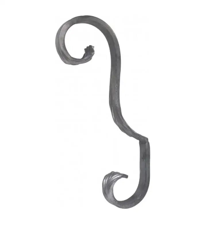 100x205mm Wrought Iron Components Fencing Parts Forge Curl for Fence Gate Railing