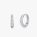 Ailmay New Arrival 925 Sterling Silver Unique Fashion Geometric Design Zircon Hoop Earrings for Women Korean Style Fine Jewelry
