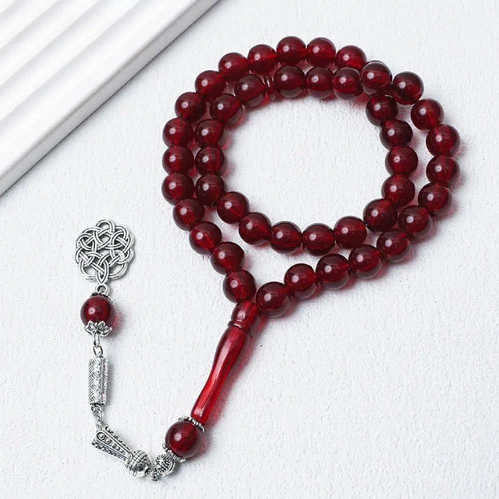 Muslim Religious Rosary 10cm Prayer Beads 45beads Acrylic Beeswax Star Color Single Ear Bracelet TASBIH Gift Wholesale