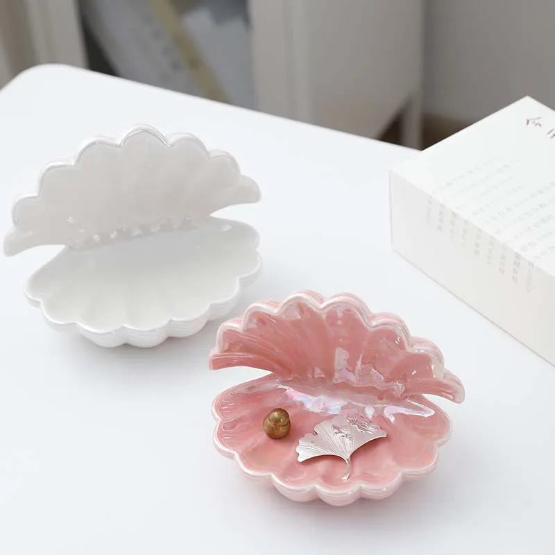 Cheap Creative Shell Jewelry Display Decoration Minimalist Wholesale Nordic Ceramic Luxury Home Decor