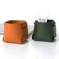 Hot Selling Foldable PU Leather Pen Storage Tray Cosmetics Brush Storage Basket Rolling Pen Holders