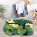 Skin-friendly Water Absorbent Machine Washable Bath Mats Custom 3D Flower Pattern Novelty Bathmat for Bathroom Shower Tub
