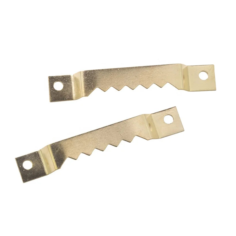XU TS-K067 400 Pack Heavy Duty Sawtooth Picture Hangers with Screws Golden  Small Sawtooth Hangers for Picture Frames