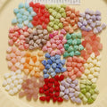 Dainty 9*7mm Colorful Small Flower Charm Cream Daisy Tulip Beads for Diy Necklace Bracelet Earring Craft Jewelry Accessories