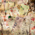 50 Pcs Flower Fairy Butterfly Material Paper Junk Journal Planner Scrapbooking Vintage Elves Ticket Decorative DIY Craft Paper