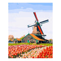 Paint by Numbers for Adults Small Town Scenery DIY Painting by Numbers Kits on Canvas Wall Art Picture Home Decor