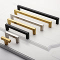 Black Cabinet Handle Square Furniture Hardware Stainless Steel Kitchen