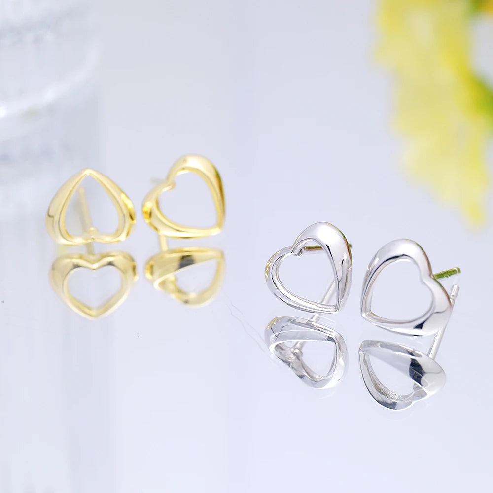 New Heart-shaped Design Earrings Fashionable Women's Earrings 925 Silver Jewelry Fine Jewelry Earrings