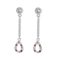 Factory Wholesale Chain Drop Earrings in Real Silver 925 Colorful Earrings for Women 's Gift