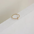 Tiny Ring Jewelry Exquisite Women's Ring Stainless Steel Gold Plated Unique Cross Ring