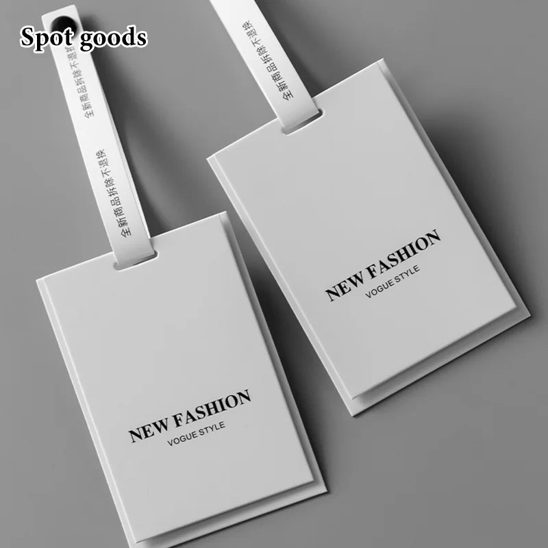 Customized Private Brand logo Clothing Hanging Label Clothing Size Label Sales Price Hanging Label