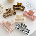 Wholesale Jumbo 13cm extra Large Clips Flat square Thick Hair Claws Accessories Custom Big Cellulose Acetate Claw Clip for Women
