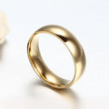 Fashion Trendy Style 8mm Inner and Outer Ball Solid Stainless Steel Gold Ring Designs for Men