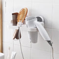 Wall Type Plastic Hair Dryer Rack Bathroom Wall Mounted Plastic Storage Shelf Bathroom Storage Organization