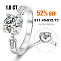 Abiding Jewelry OEM/ODM Custom Gold Plated Jewelry Wholesale 2024 Sterling Silver 6.5mm Moissanite Ring