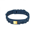 Trendy Adjustable Silicone Stainless Steel Waterproof Energy Balance Sports Magnetic Bracelet for Men Women