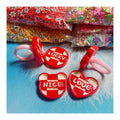 Love Resin Heart Craft Plastic DIY Rings for Children Baby Girls Doll House Play Jewelry Kawaii Gifts Hand Ring Decoration