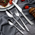 Luxury Metal Sliverware Travel Outdoor Kitchen Wedding Knife Fork Spoon Cutlery Set Bulk 4Pcs Stainless Steel Flatware Sets