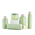 Eco Friendly HDPE 250ML Green Round Squeeze Custom Empty Plastic Lotion Bottle Shampoo and Conditioner Bottles With Flip Top Cap