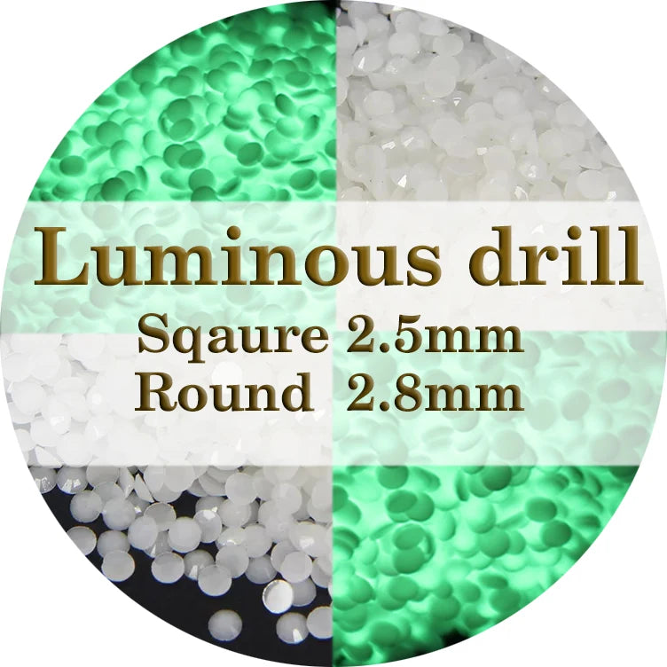 N-ZS013 2021 New 5200 Square DMC 5D DIY Diamond Painting Embroidery Rhinestone Mosaic Glow Dark Resin Stone Crystal 5D DIY