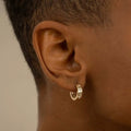 Wholesale Trendy Custom Luxury Fashion Fine Jewelry 925 Sterling Silver Designer Starburst Zircon Hoop Earrings for Girls Women