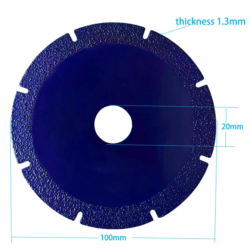Industrial Nitride Vacuum Brazed Diamond Saw Blade OEM Sharpening Cutting Disc Ceramic Porcelain Tile Changli Brand 100mm
