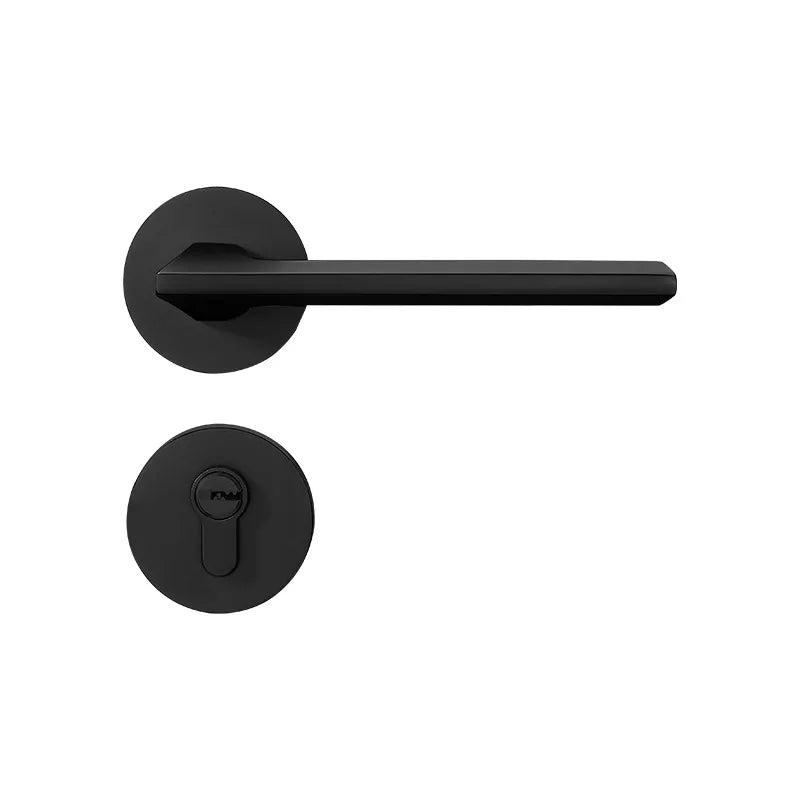Factory Direct Luxury Black Wooden Doors Knob Modern Zinc Alloy Door Handle for Home Hotel