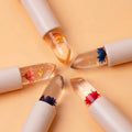 New Design Private Label Vegan Lipstick Cute Color Changing Clear Crystal Flower Unique and Trendy