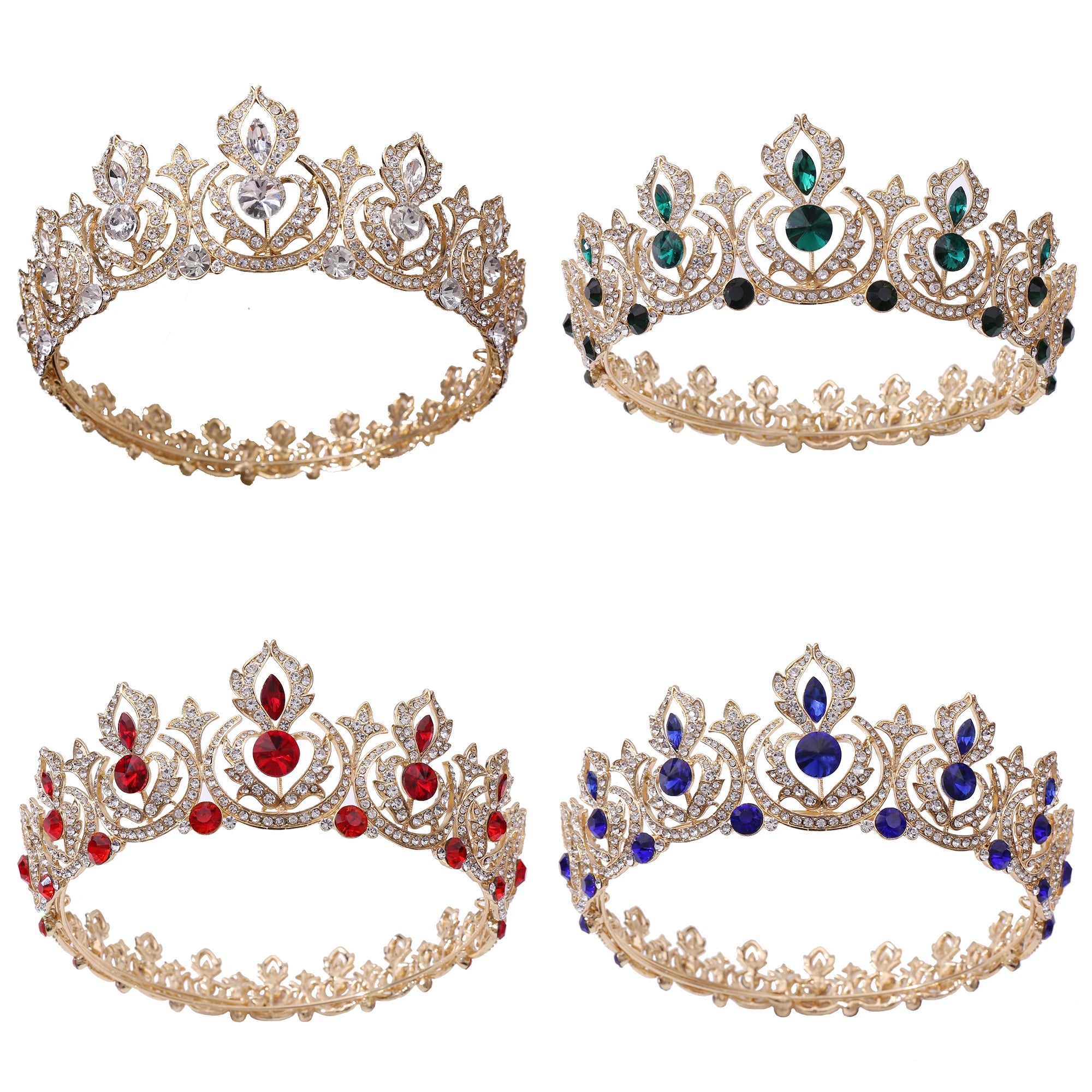 Wholesale New Arrival Diadem Blue Crown Bridal Tiaras Wedding Accesorios De Novia