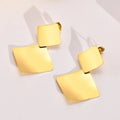 Taige Jewelry Stainless Steel Gold Size Earrings Exaggerated Retro European and American Style Versatile Summer