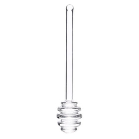 6 Inches Personalised Manual Filling Device Dipper Stick Transparent Glass Spoon for Honey Jam and Sugar