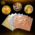 Private Label Low Price Customized Imitation Gold Leaf 14/16Cm Gold Leaf Foil Sheets for Decorating MegaBDM