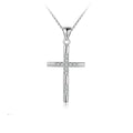 Minimalist Silver Jewellery Zircon Religious Cross Jewelry Charm 925 Sterling Silver Cross Pendant for Necklace