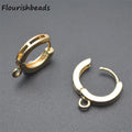 Popular Anti Fading 18K Gold Plated Color Round Hoop Earring Clasps Hooks for Woman Jewelry Making