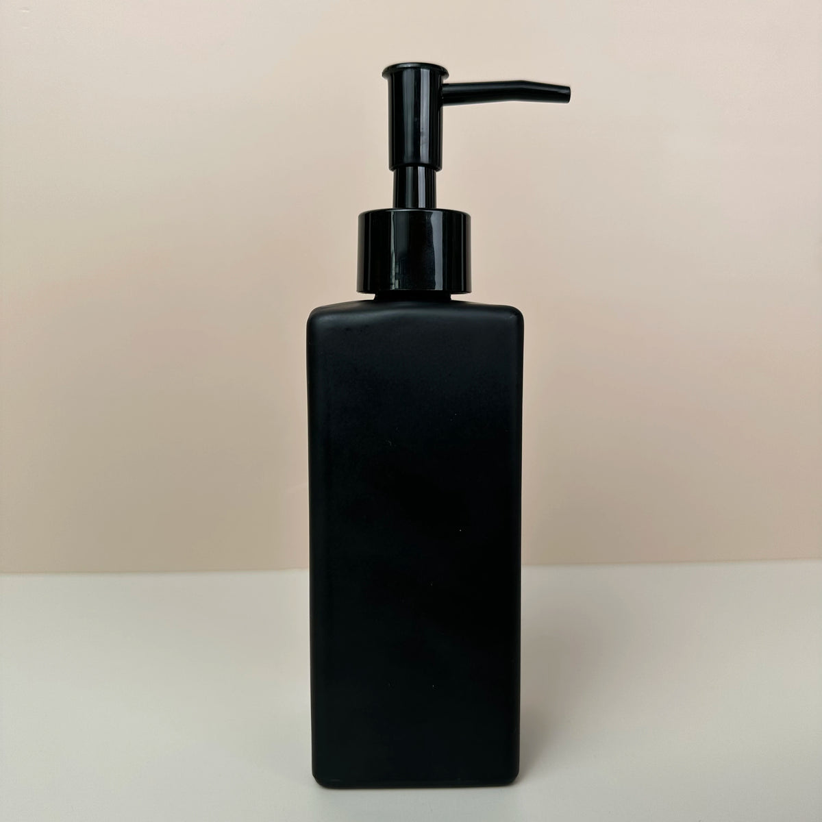 Custom Pack Home Cleaning Set Black Frosted 350ml Glass Soap Liquid Foam Soap Dispenser Pump Bottle for Hand Wash