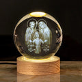 Customizable 3D Laser Engraved Islamic Ball Eco-Friendly Polished Religious Night Light Souvenir Gift Love Theme Crystal Crafts
