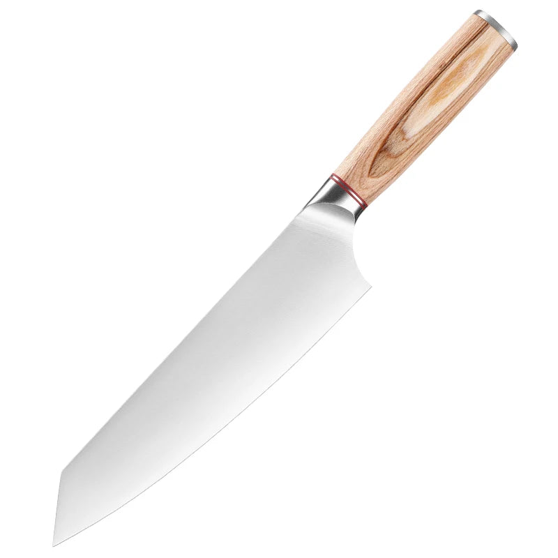 TianJiao 8 Inch Kiritsuke Chef Knife Eco-Friendly High Carbon 5Cr15Mov Stainless Steel Pakkawood Handle Kitchen Knife