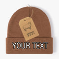 Men Women Warm Winter Hats Embroidery logo Custom Knitted Beanie 50% Merino Wool