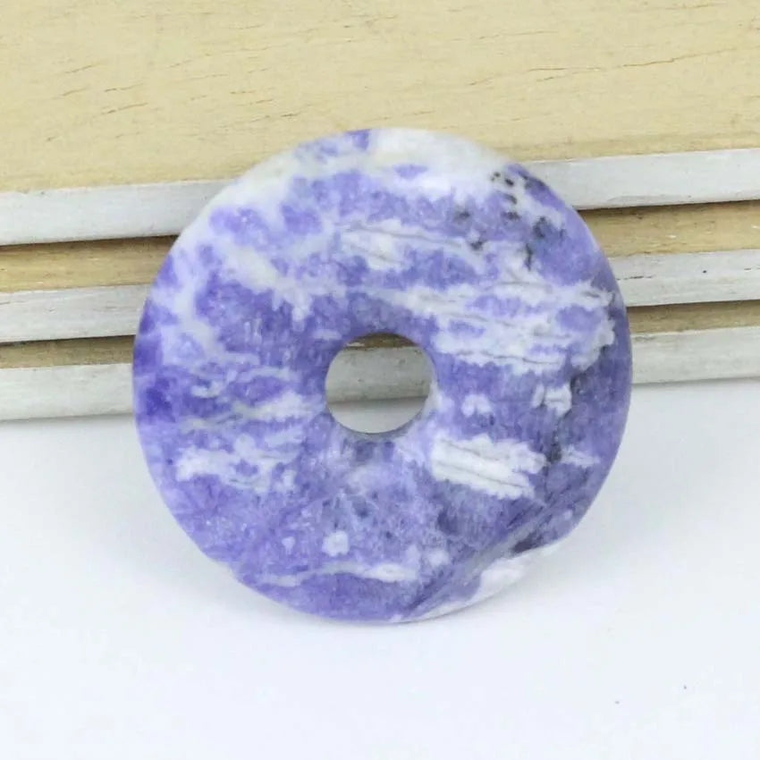 2026 Sodalite Donut Rainbow Round Donuts Natural Gemstones Stones Donuts Pendants Crystal Healing Folk Crafts