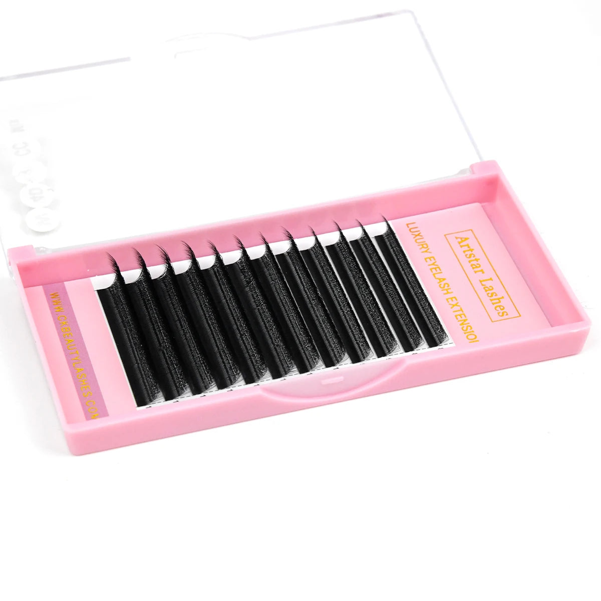 4D W Shape Natural Eyelash Extensions Tray Model Soft Volume Fan Lashes Mixed with Korean PBT Premade Fans Dark Matte 8mm Length