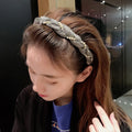 Women Headband Simple Cross Twisted Head Hoop  Thin Hair Hoop Non-slip Hairbands With Teeth Hair Accessories