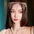 Hanfu Ancient Wind Hair Chain Hair Accessories Eyebrow Jewelry Fringe Rhinestone Pendant Forehead Ornaments for Women Girls