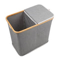 90L Square Storage Bin Bag Large Hamper Collapsible Clothes Toy Basket Bucket Organizer  Bamboo Dirty Clothes Hamper