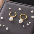 100 Models Hypoallergenic No Tarnish PVD 18k Gold Plated Jewelry Fashion Pearl Earrings Wholesale 316l Stainless Steel Earrings
