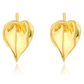 Light Luxury Exaggerated Brass Plating 18k Gold White Enamel Calla Lily Flower Earrings for Women Jewellery Factory Customized