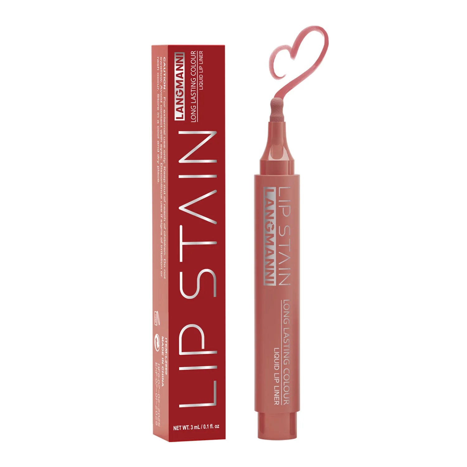 LANGMANNI 6 Color New Product Liquid Lipstick Pen Liquid Lip Line Pen Waterproof Lifting Complexion Three-color Lasting Lipstick